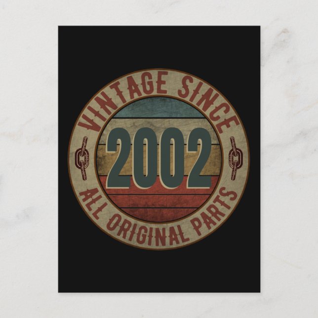 VINTAGE SINCE 2002 ALL ORIGINAL PARTS POSTCARD (Front)