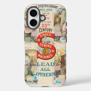 Vintage Singer Sewing Machine Ad iPhone 16 Case