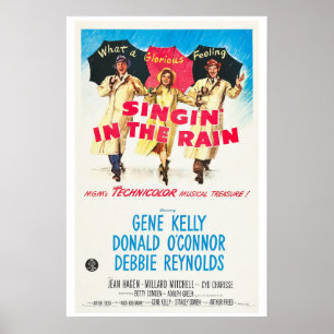 Vintage Singin in the Rain Movie Poster