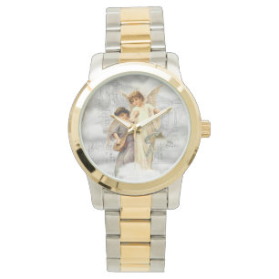 Vintage Singing Angels Two Tone Watch