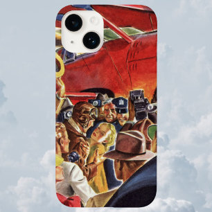Vintage Single Prop Airplane Pilot with Paparazzi iPhone 15 Mini Case