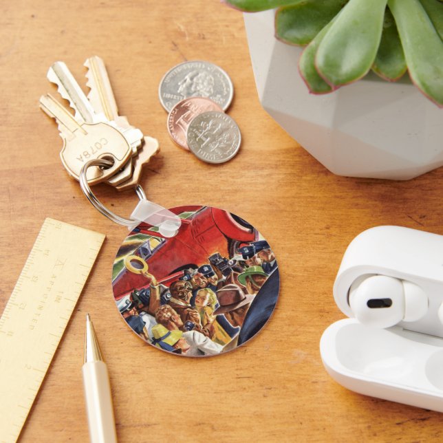 Vintage Single Prop Airplane Pilot with Paparazzi Keychain (Desk)