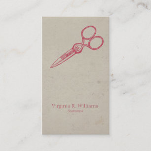 Vintage Sissors Seamstress Fashion Business Card