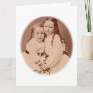 Vintage sisters Photo Postcard by From My Desk