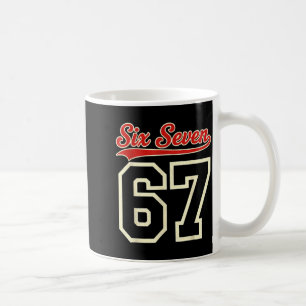 Vintage Six Seven 67 Meme Retro 6 7 Number  Coffee Mug