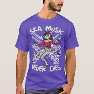 Vintage Ska Music Never Dies Edgy Indie Punk T-Shirt