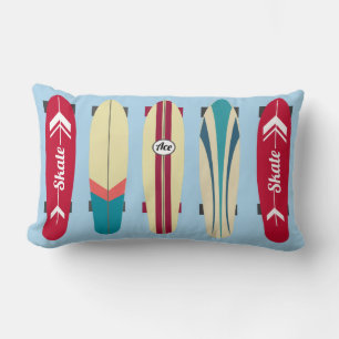 Vintage Skateboard Lumbar Pillow