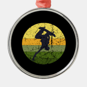 Vintage Skateboard Metal Ornament