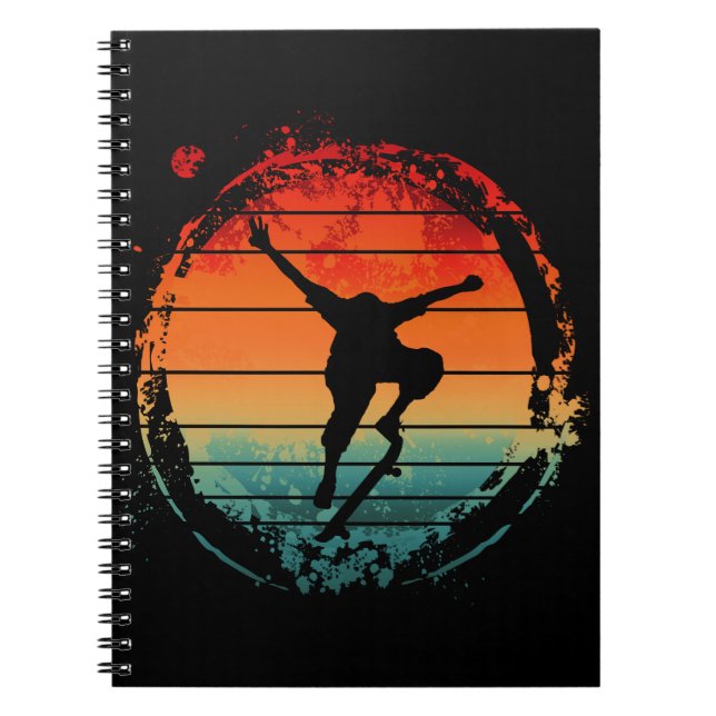 Vintage Skateboarding Skateboard  Notebook (Front)