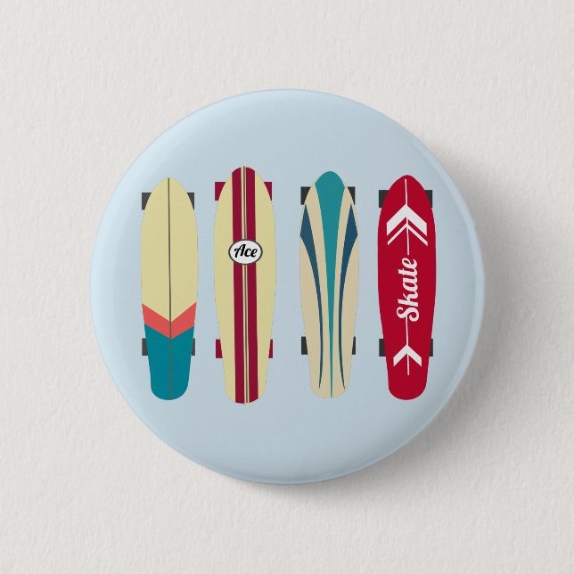 Vintage Skateboards 2 Inch Round Button (Front)