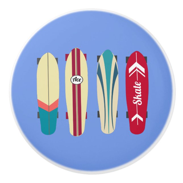 Vintage Skateboards Ceramic Knob (Front)