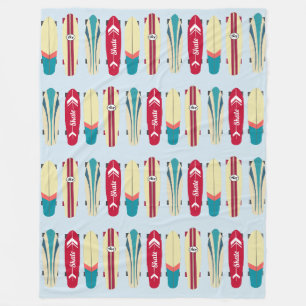 Vintage Skateboards Fleece Blanket