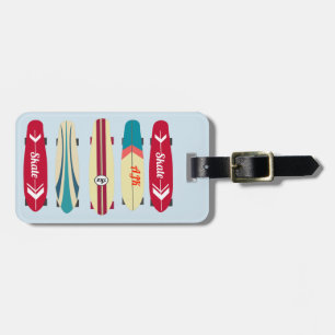 Vintage Skateboards Luggage Tag