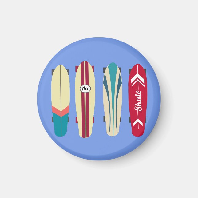 Vintage Skateboards Magnet (Front)