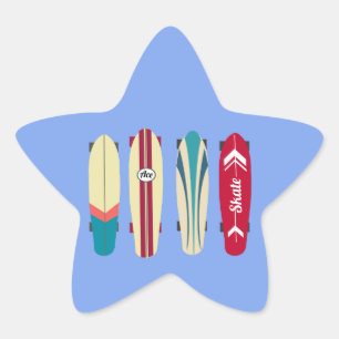 Vintage Skateboards Star Sticker