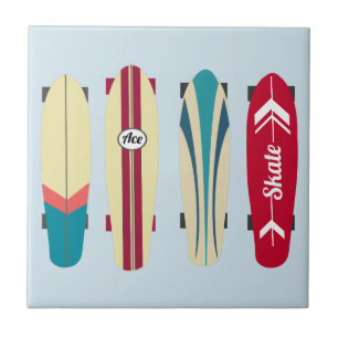 Vintage Skateboards Tile
