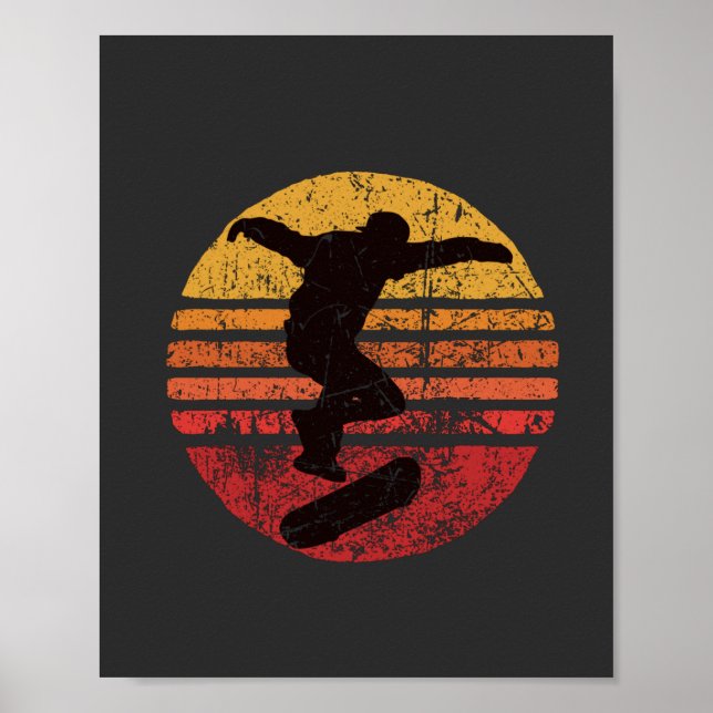 Vintage Skateboatd Poster (Front)