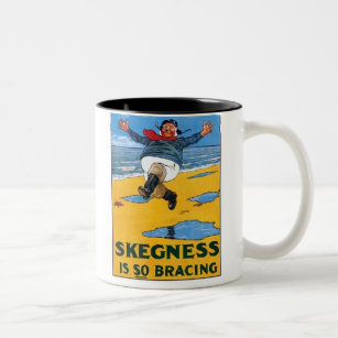 Vintage Skegness Ad - Skegness is so Bracing - Man Two-Tone Coffee Mug