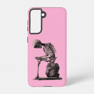 Vintage Skeleton Art “The Thinker” Samsung Galaxy Case