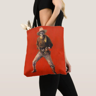 Vintage Skeleton Cowboy sur tout le Sac fourre-tou