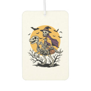 Vintage Skeleton Dinosaur Halloween Shirt Design_1 Air Freshener