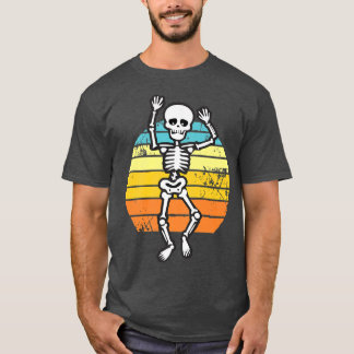 Vintage Skeleton Graphic Tee For Women & Men, Cute