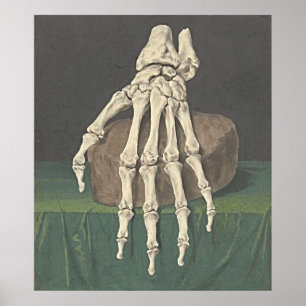 Vintage Skeleton Hand - Retro Art Poster