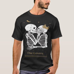 Vintage Skeleton Kissing Occult Goth The  Tarot Ca T-Shirt