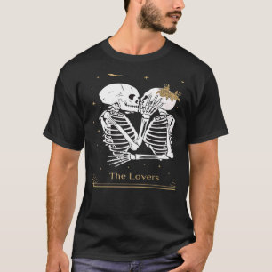 Vintage Skeleton Kissing Occult Goth The Tarot Car T-Shirt