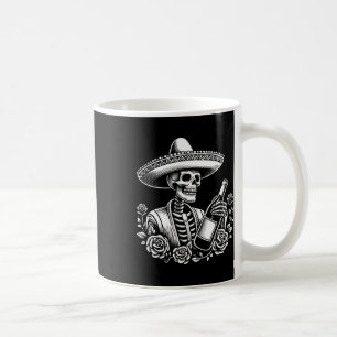 Vintage Skeleton Tequila Mexico Dia De Los Muertos Coffee Mug