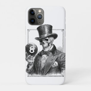 Vintage Skeleton with Top Hat and 8-Ball iPhone 11 Pro Case