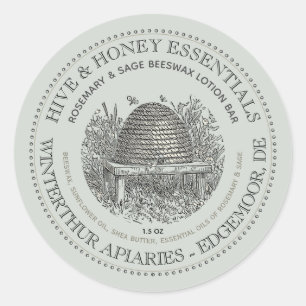 Vintage Skep Hive & Honey Products Label 