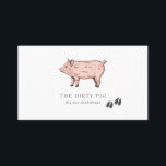 Vintage Sketch Butcher Pig Business Card<br><div class="desc">Butcher cut of meat themed business cards featuring a vintage sketch design, and your name or company. Add your full contact information to the back. A unique choice for restaurants, farm businesses, butchers and more. Add your custom wording to this design by using the "Edit this design template" boxes on...</div>