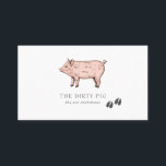 Vintage Sketch Butcher Pig Business Card<br><div class="desc">Butcher cut of meat themed business cards featuring a vintage sketch design, and your name or company. Add your full contact information to the back. A unique choice for restaurants, farm businesses, butchers and more. Add your custom wording to this design by using the "Edit this design template" boxes on...</div>