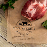 Vintage Sketch | Chicken Pig & Cow Farm Logo Rubber Stamp<br><div class="desc">A Personalized Farm Stamp is just the thing to customize your meats from your farm or homestead. Simple hand drawn design makes these sleek & clean stamps stand out from the crowd. Add your full contact information to the bottom. Add your custom wording to this design by using the "Edit...</div>