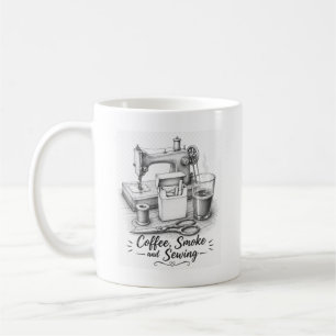 Vintage Sketch Coffee Mug Gift for sewist