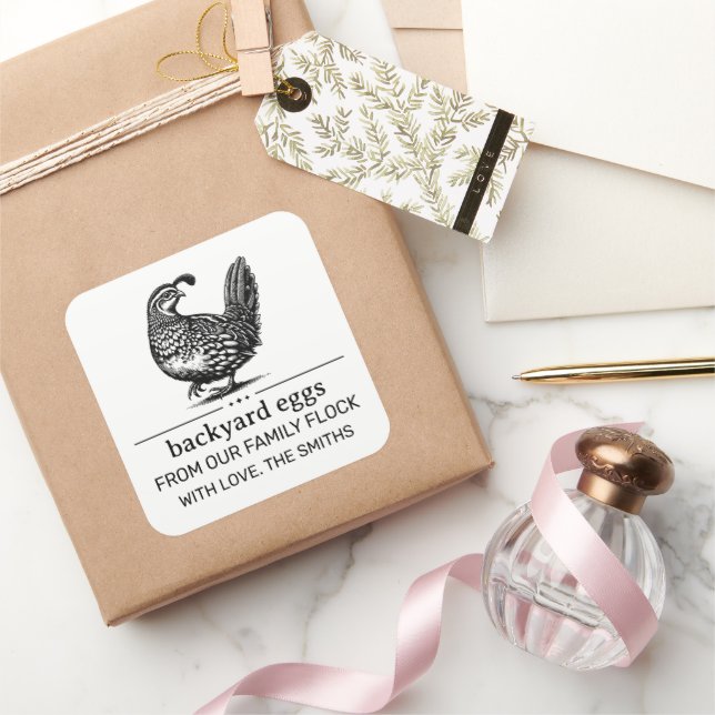 Vintage-Sketch Egg Carton Labels Personalized (Gifting)