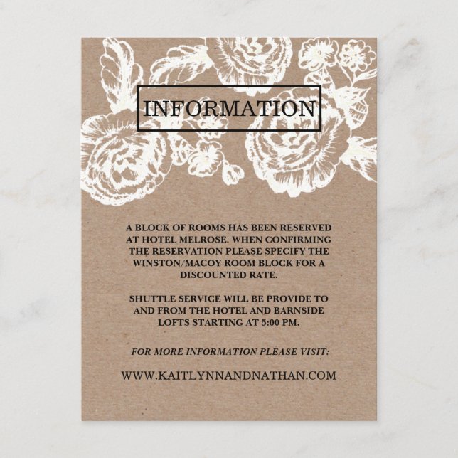 Vintage Sketched Botanical | Information Card (Front)