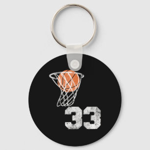 Vintage Sketll Jersey Number 33 Player Number  Keychain