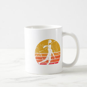 Vintage Sketll Silhouette Retro Sun Sketll Girl  Coffee Mug