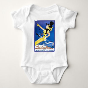 vintage ski 1poster, les diablerets, Switzerland Baby Bodysuit