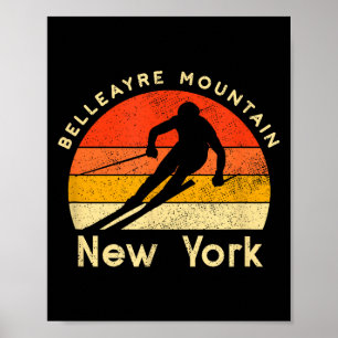 Vintage ski belleayre mountain new york mountain poster