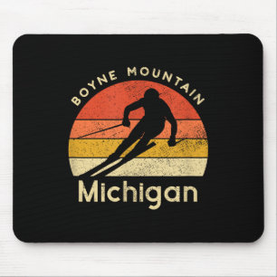 Vintage Ski Boyne Mountain Michigan Mountain Mouse Pad
