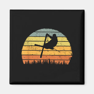 Vintage Ski Freestyle Retro Design Jump Trick Skii Magnet