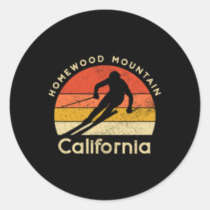 Vintage Ski Homewood Mountain California Classic Round Sticker