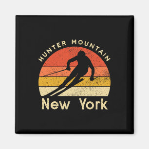 Vintage Ski Hunter Mountain New York Mountain Magnet