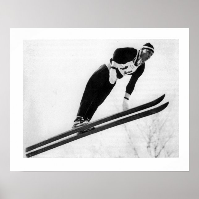 Vintage ski iamge, Keep jumping Poster (Front)