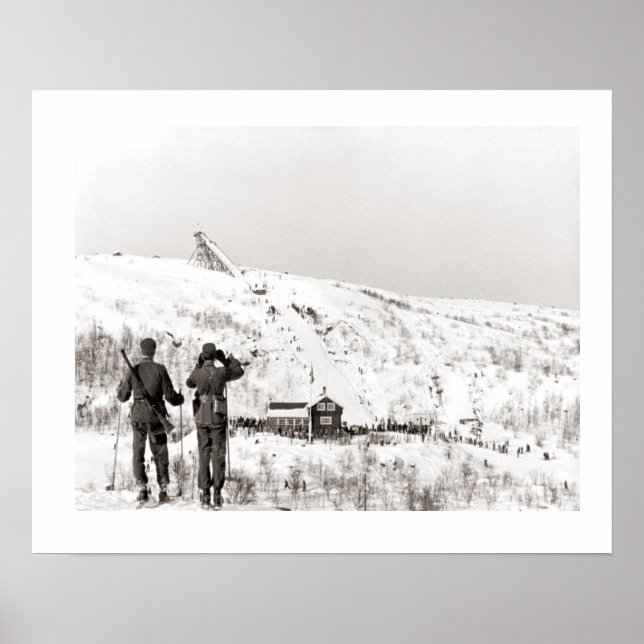 Vintage ski iamge, Security patrol Poster (Front)