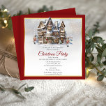 Vintage Ski Lodge and Nutcrackers Christmas Party Invitation<br><div class="desc">Nostalgic vintage-look holiday ski lodge and nutcracker soldiers Christmas Party design.</div>