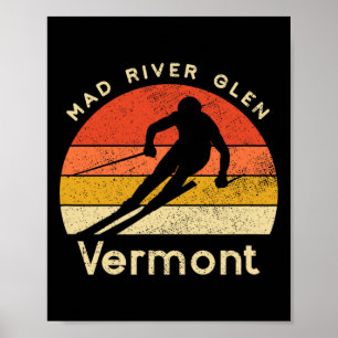 Vintage Ski Mad River Glen Vermont Mountain  Poster